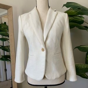 White Short Blazer